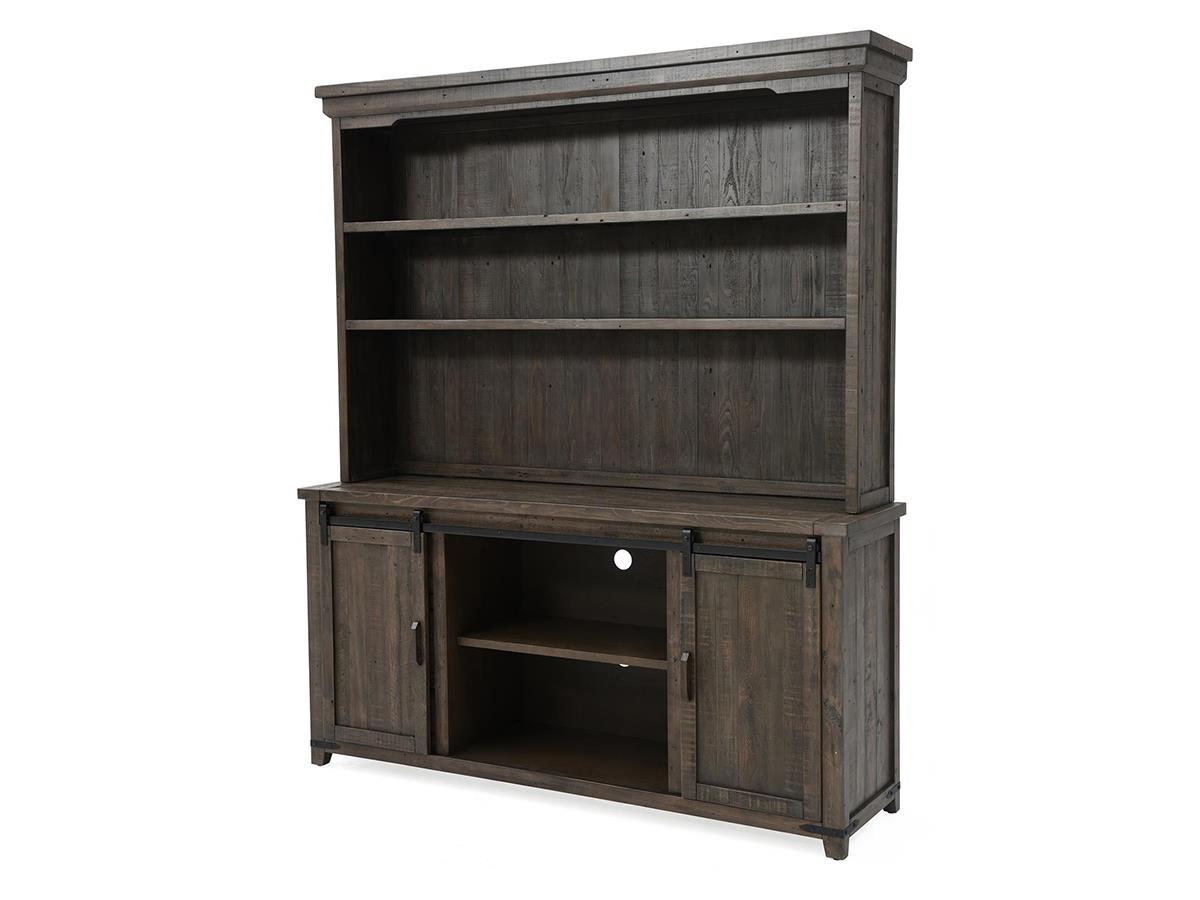 Madison County Server with Hutch, Barnwood Brown